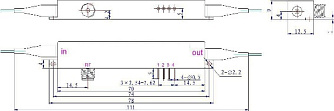 CAS-P-UV-10-20 - 1064 нм 20 ГГц фазовый модулятор с низким уровнем полуволнового напряжения фото 2