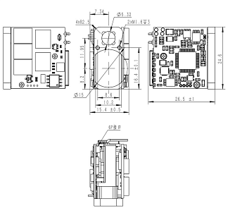 SP-RF-1535-310-F-mini - миниатюрный дальномер на 1535 нм для дальности до 4 км фото 2