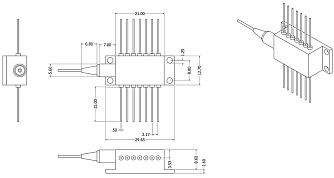 PL-FP-940-FBG - 940 нм лазерный диод накачки с ВБР фото 3