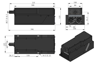 SSP-NSQ-AO-1030-W - импульсный твердотельный лазер с акустооптической модуляцией добротности фото 1