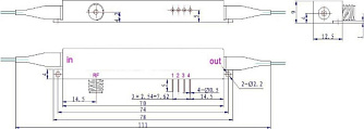 CAS-P-UV-13-200M - 1310 нм 200 MГц фазовый модулятор с низким уровнем полуволнового напряжения фото 2