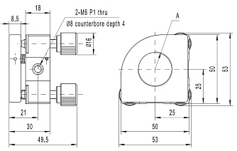 OMHS-LBE22/WJ/CMount - держатели зеркал/расширителей пучка/линз/объективов фото 1